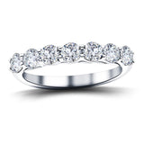 Seven Stone Diamond Ring with 1.00ct G/SI Quality in 18k White Gold - All Diamond