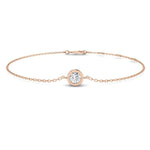 Solitaire Diamond Bracelet 0.25ct G/SI Quality in 18k Rose Gold - All Diamond